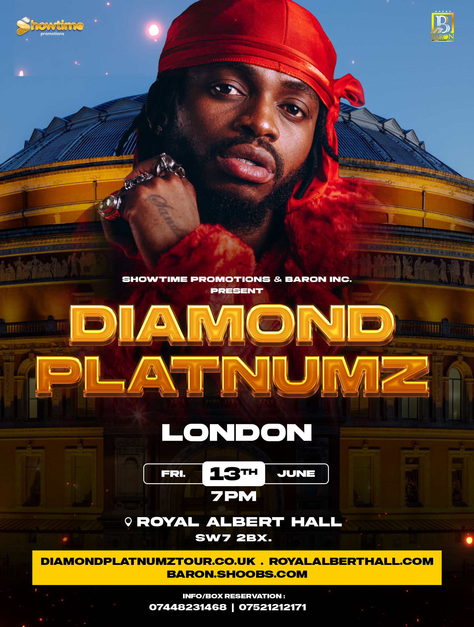 Diamond Platnumz Tour Flyer